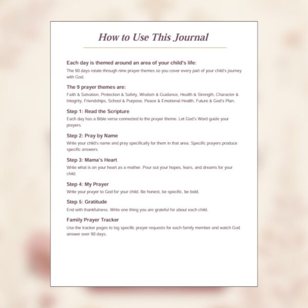 Faith Walk Journals - Praying for My Family — 90-Day Prayer Journal for Mothers Who Pray Over Their Children and Home (3) Faith Walk Journals - Praying for My Family — 90-Day Prayer Journal for Mothers Who Pray Over Their Children and Home