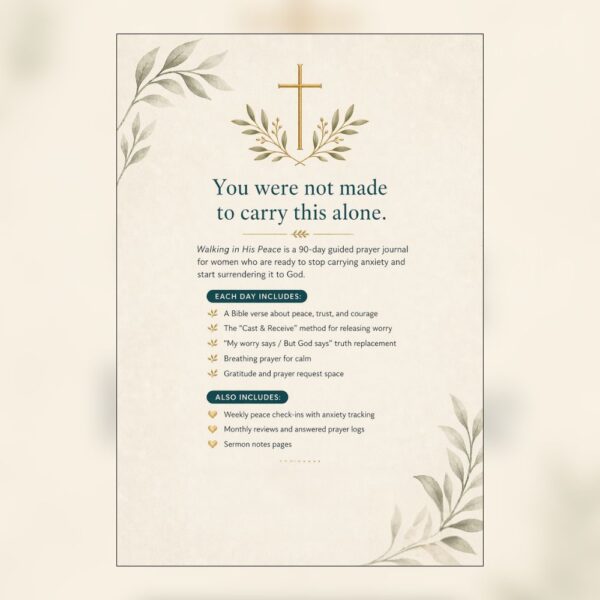 Faith Walk Journals - Walking in His Peace — 90-Day Anxiety Prayer Journal for Christian Women (1) Walking in His Peace — 90-Day Anxiety Prayer Journal for Christian Women