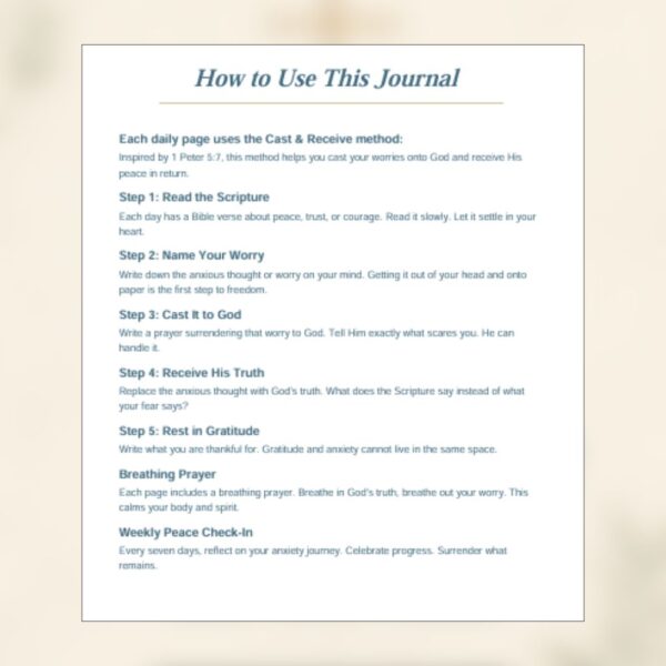 Faith Walk Journals - Walking in His Peace — 90-Day Anxiety Prayer Journal for Christian Women (3) Walking in His Peace — 90-Day Anxiety Prayer Journal for Christian Women